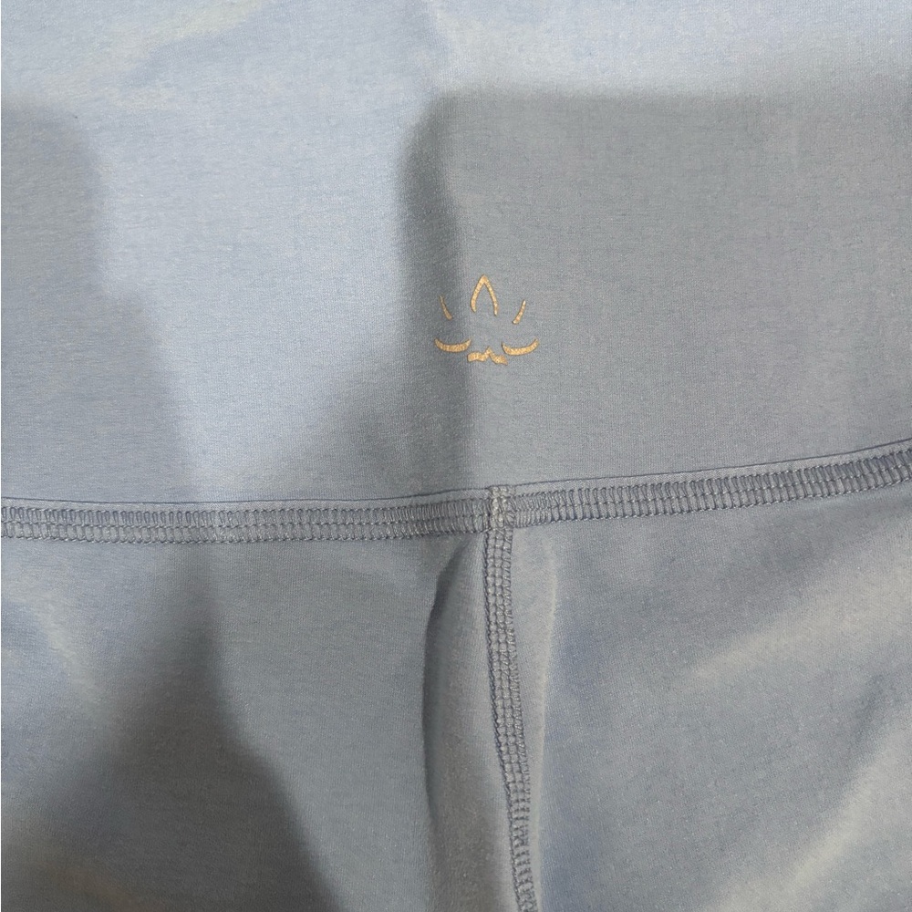 Beyond Yoga Light Blue Leggings with Gold Detail